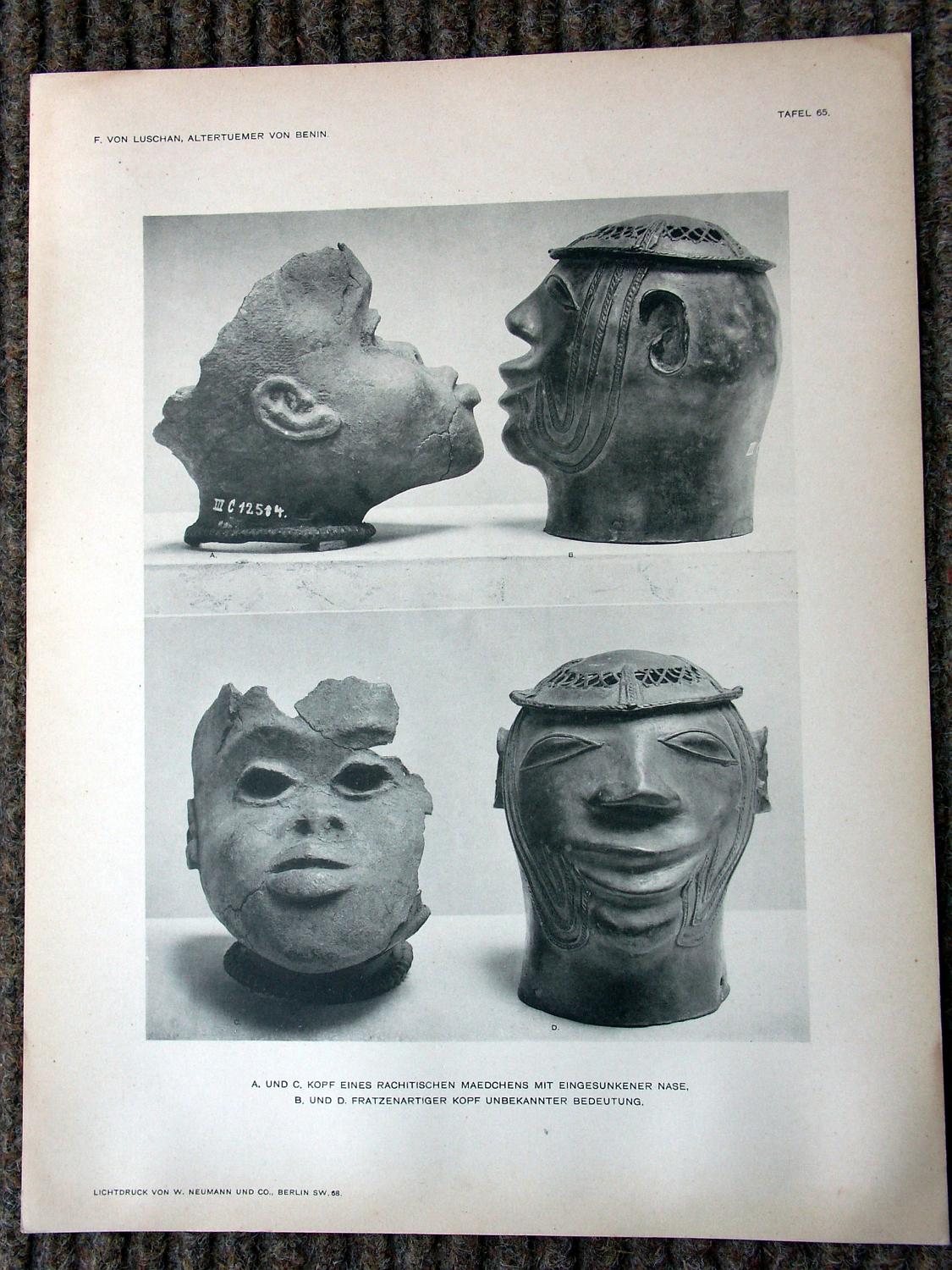 zz-lusc19,tafel 065 benin nigeria,bronze-gedenkkopf (b-iiic12504xfzx)